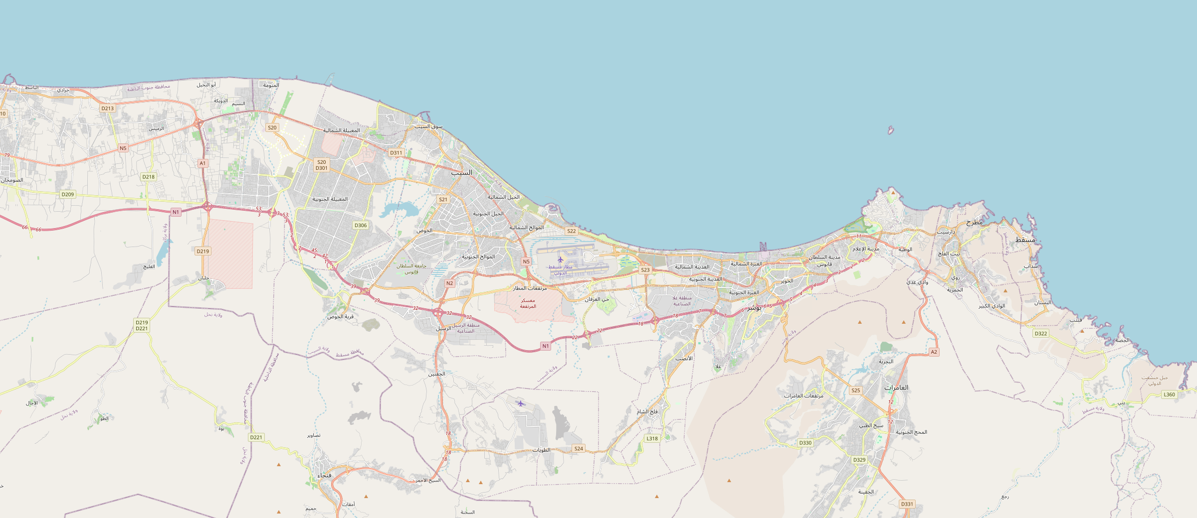 Fast Delivery coverage zones across Oman